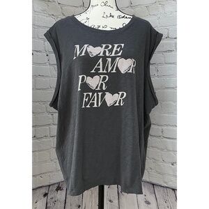 Torrid Women's “More Amor” Roll-Sleeve Muscle Tank (Size 3)